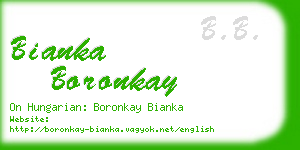 bianka boronkay business card